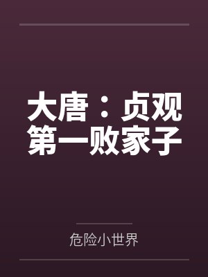 大唐：贞观第一败家子笔趣阁无弹窗