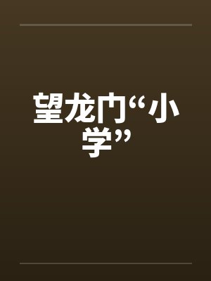 望龙门“小学” 望龙门“小学”