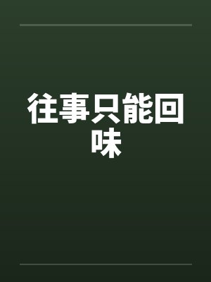 往事只能回味 往事只能回味