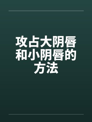 攻占大阴唇和小阴唇的方法 攻占大阴唇和小阴唇的方法
